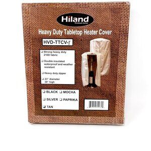 Hiland Heavy Duty Waterproof Tabletop Heater Cover   Color: TAN  NEW